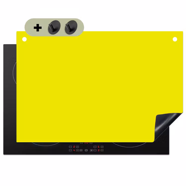 Bright - Canary - Geel Inductie beschemer met haakjes klein 777 -3d