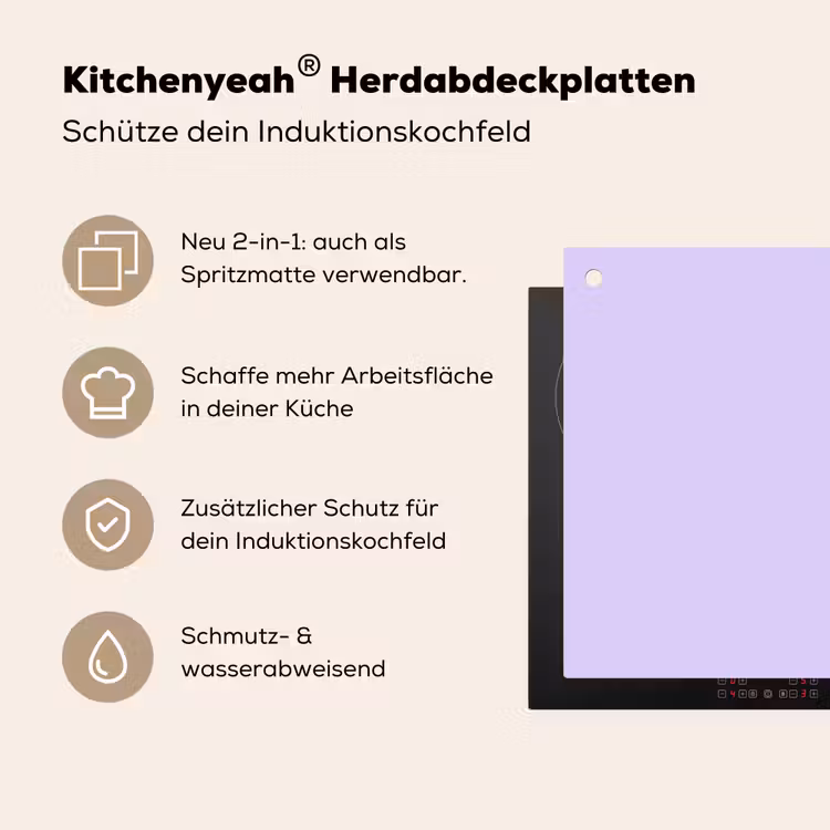 Light - Orchid - Paars Inductie beschemer met haakjes klein 777 -ky-usp-de