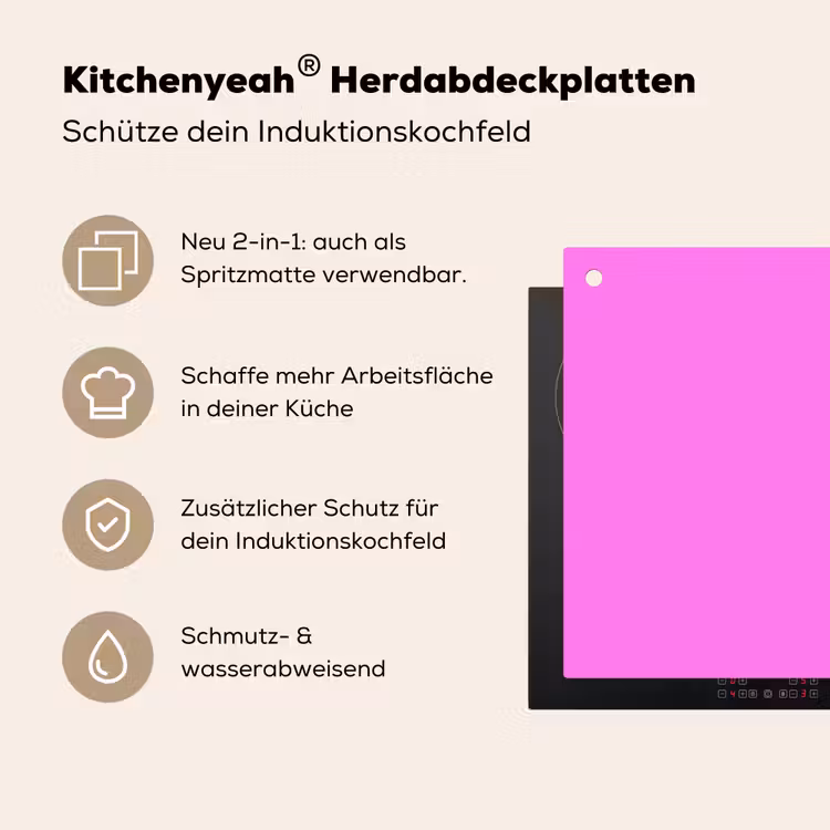 Bright - Orchid - Roze Inductie beschemer met haakjes klein 777 -ky-usp-de