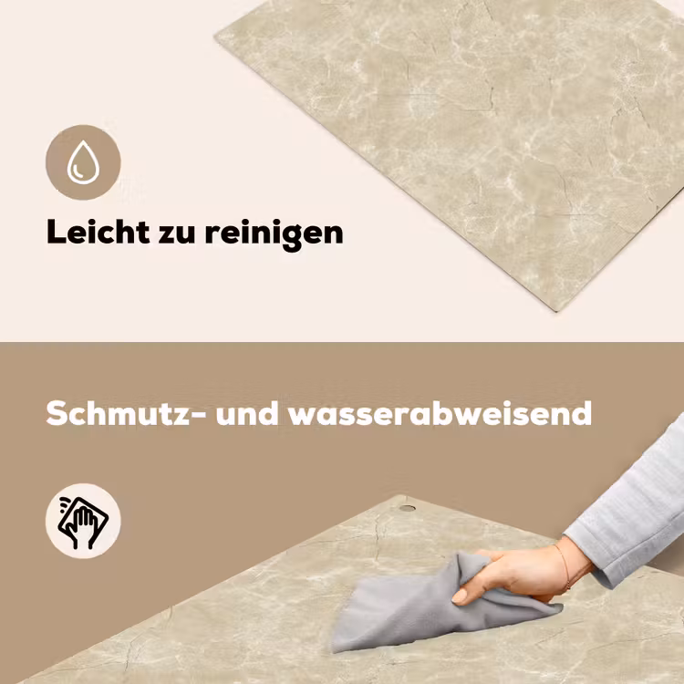 Lichtbeige - Marmer - Diffusie adering Inductie beschemer met haakjes klein 777 -ky-schoon-de