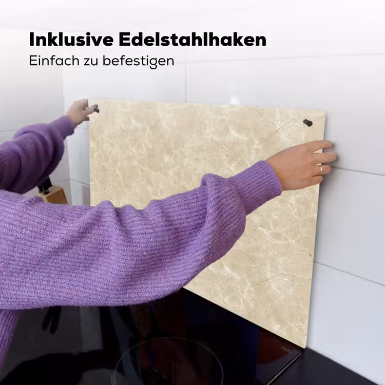 Lichtbeige - Marmer - Diffusie adering Inductie beschemer met haakjes klein 777 -ky-ophangen-de