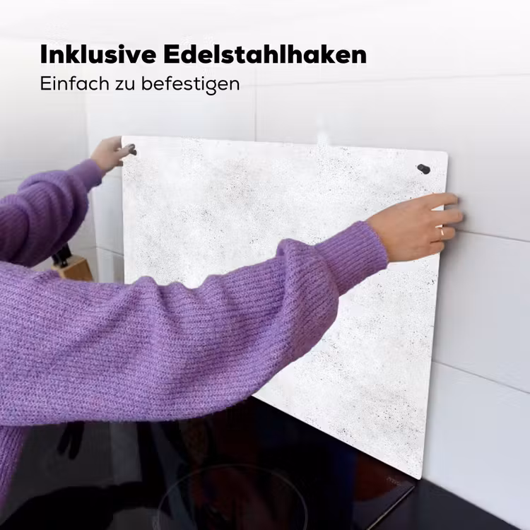 Lichtgrijs - Betonstructuur - Subtiel Inductie beschemer met haakjes klein 777 -ky-ophangen-de