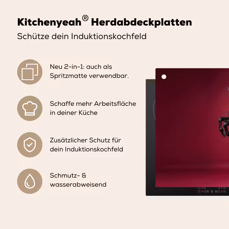 Hengst - Steigert - Rood Inductie beschemer met haakjes klein -ky-usp-de