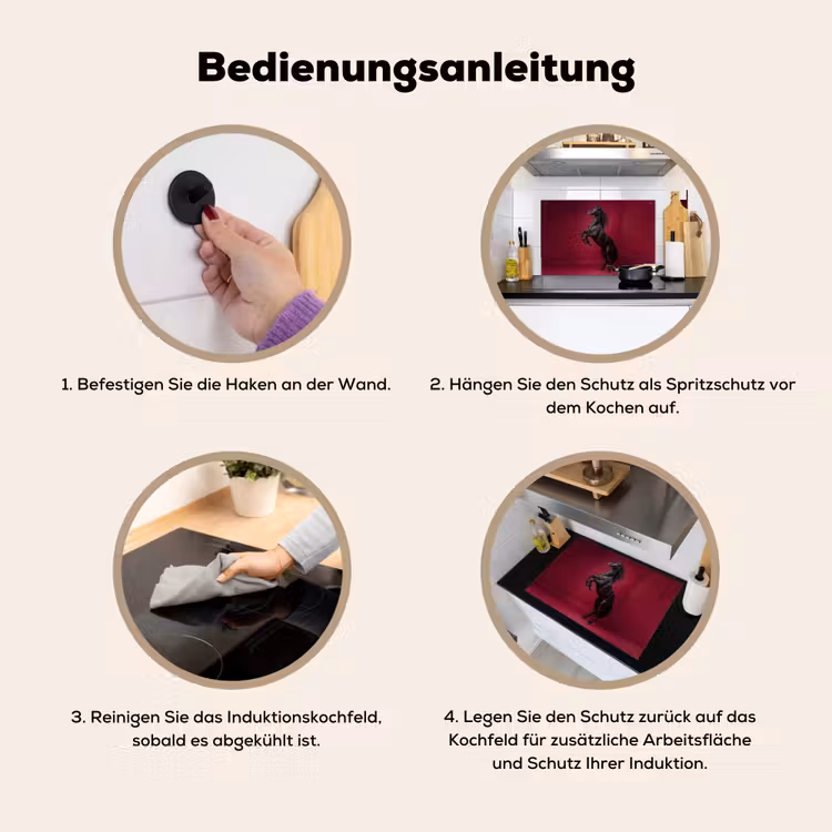 Hengst - Steigert - Rood Inductie beschemer met haakjes klein -ky-gebruik-de