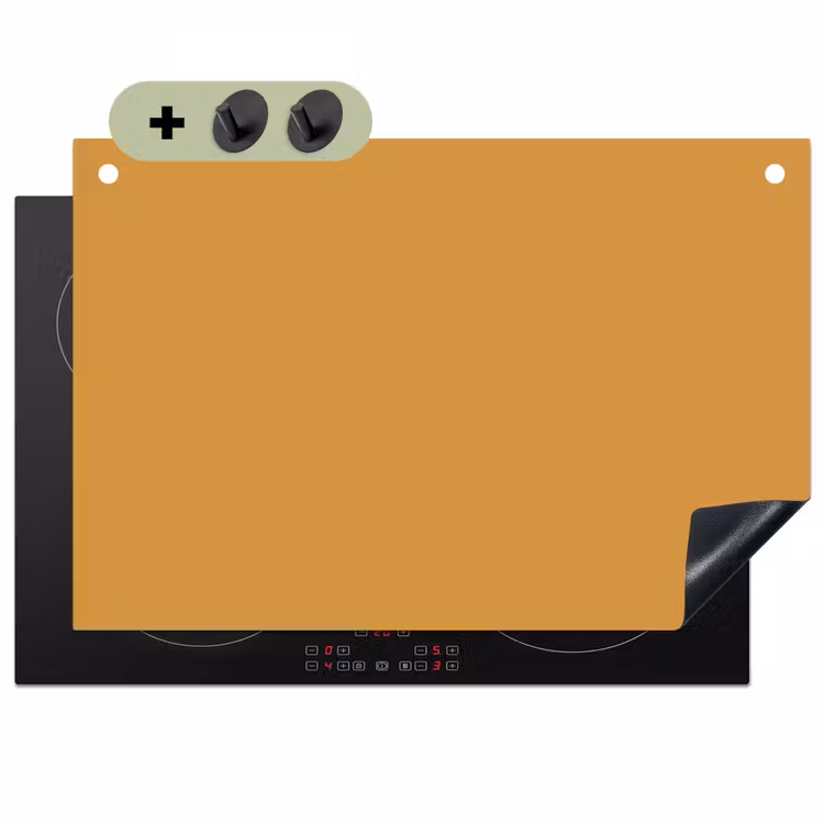 Autumn - Mustard - Geel Inductie beschemer met haakjes klein 777 -3d