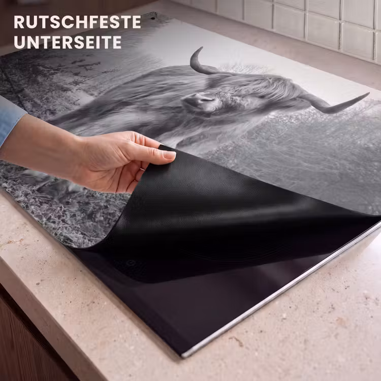 2-in-1 Herdabdeckplatte & Spritzschutz - Herrscher des Nebels - Heerser van de Mist Inductie beschemer met haakjes klein