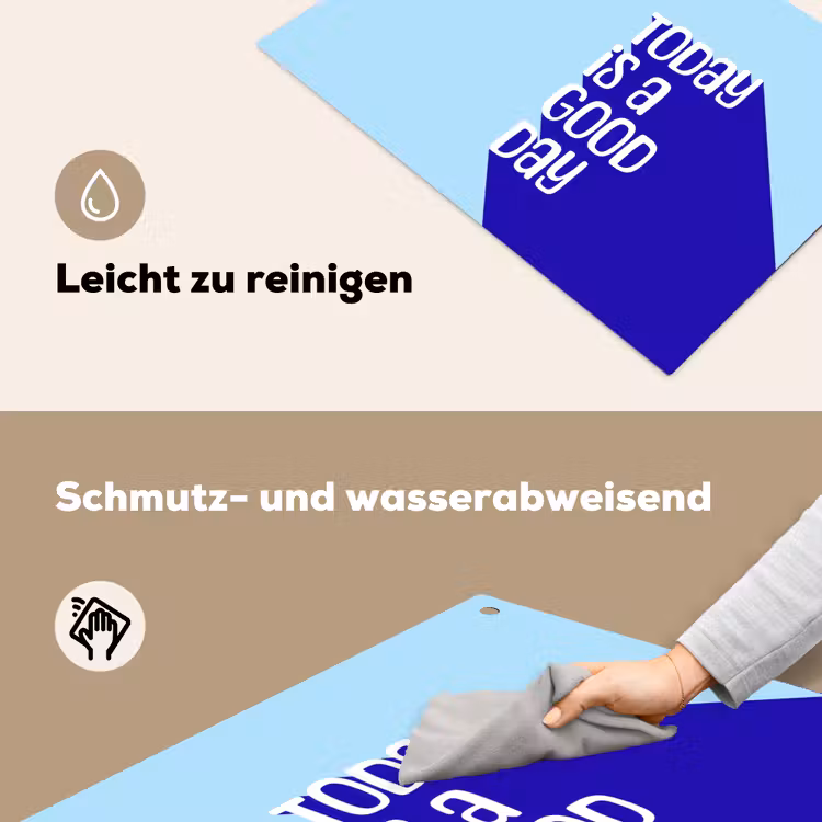Today is a good day - Blauw - Schaduw Inductie beschemer met haakjes klein -ky-schoon-de