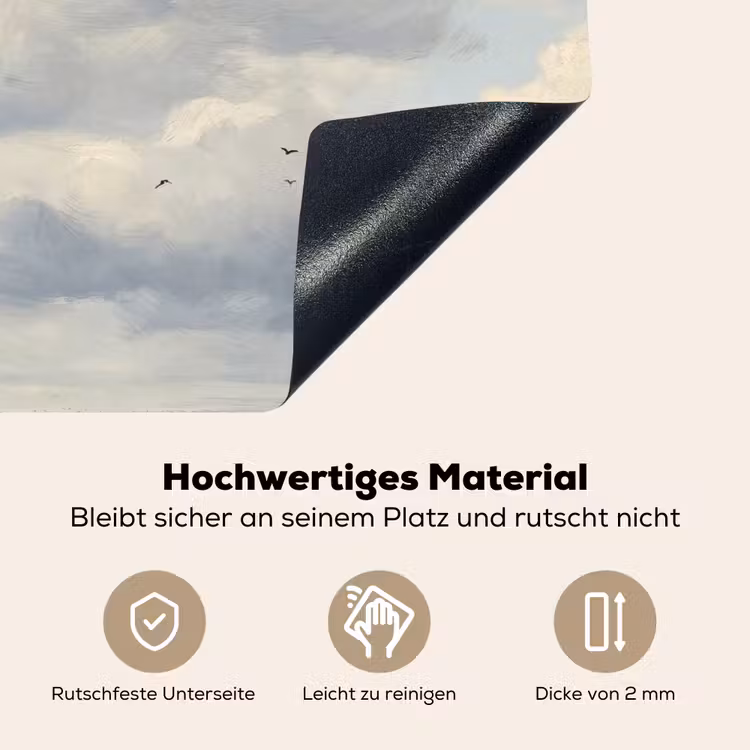 Lucht - Wolken - Natuur - Klassiek - Blauw Inductie beschemer met haakjes klein -ky-onderkant-de