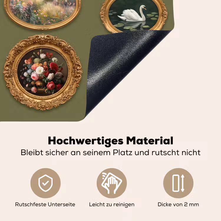 Hert - Bos - Natuur - Klassiek - Dieren Inductie beschemer met haakjes klein -ky-onderkant-de