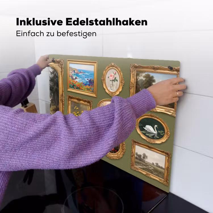 Hert - Bos - Natuur - Klassiek - Dieren Inductie beschemer met haakjes klein -ky-ophangen-de