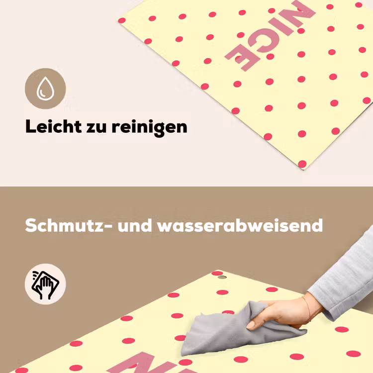 Nice - Stippen - Roze - Geel Inductie beschemer met haakjes klein -ky-schoon-de