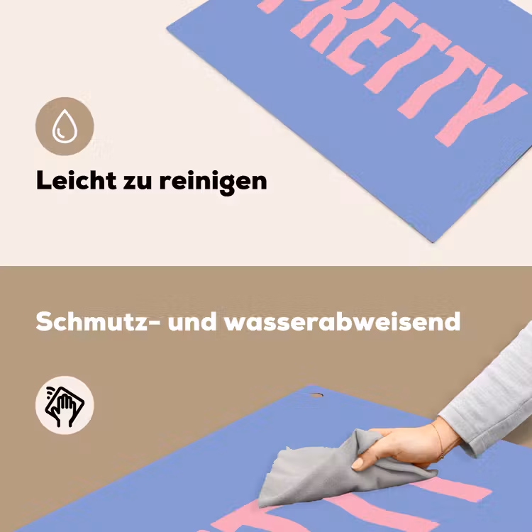 Pretty - Roze - Blauw - Golvend Inductie beschemer met haakjes klein -ky-schoon-de