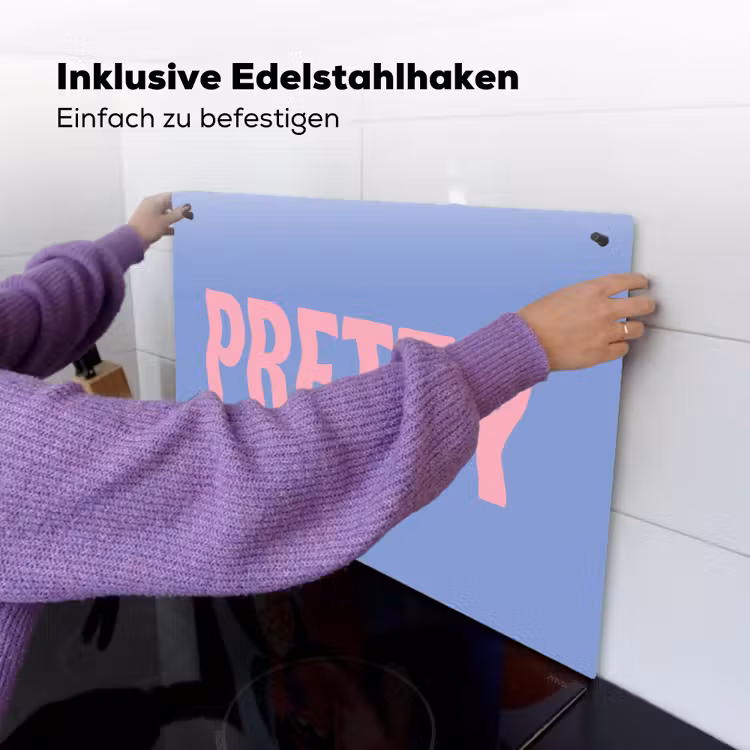 Pretty - Roze - Blauw - Golvend Inductie beschemer met haakjes klein -ky-ophangen-de