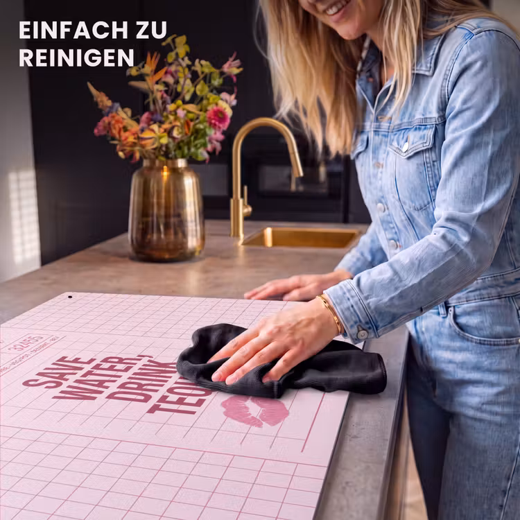 Humor - Drank - Tekst - Roze Inductie beschemer met haakjes klein -ky-schoon-de