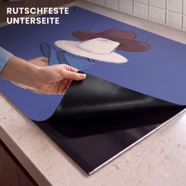 Hoeden - Gestapeld - Mode - Kleurrijk - Illustratie Inductie beschemer met haakjes klein -ky-onderkant-de