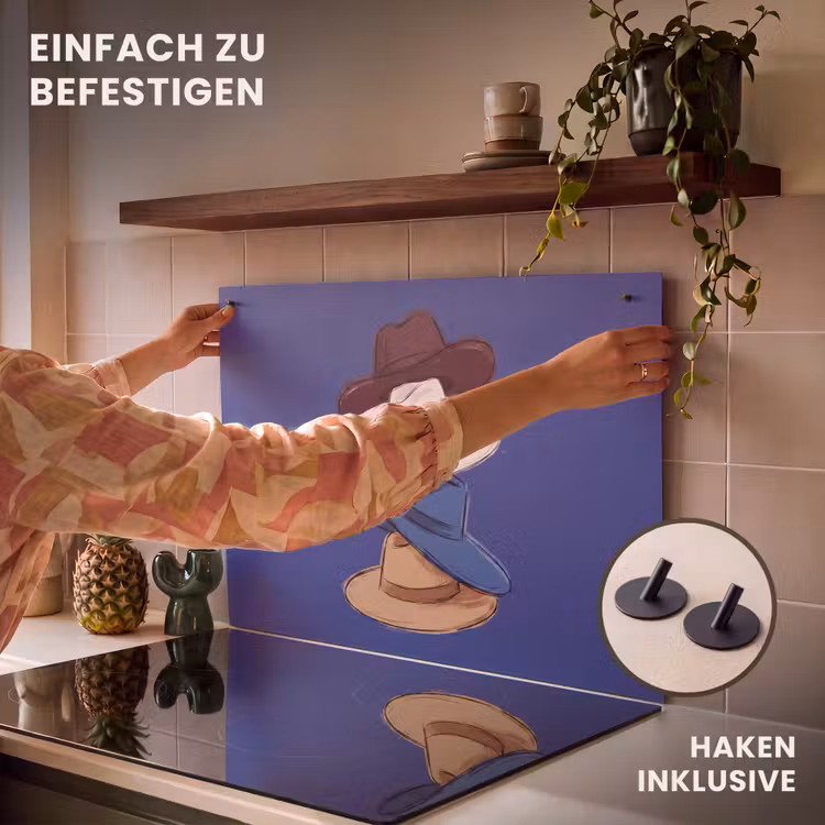 Hoeden - Gestapeld - Mode - Kleurrijk - Illustratie Inductie beschemer met haakjes klein -ky-ophangen-de