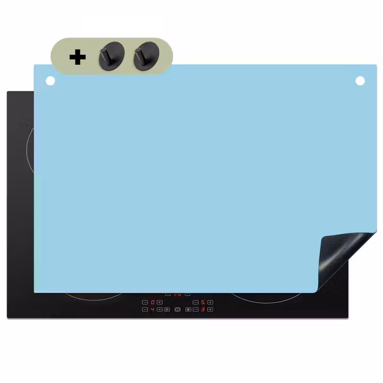 Ice - Blue - Blauw Inductie beschemer met haakjes klein 777 -3d