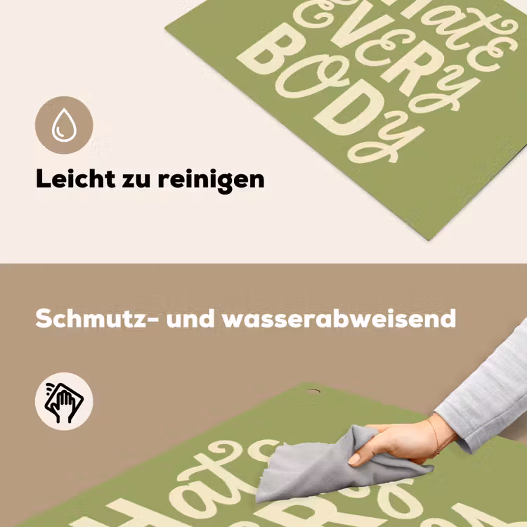 I hate everybody - Groen - Retro Inductie beschemer met haakjes klein -ky-schoon-de