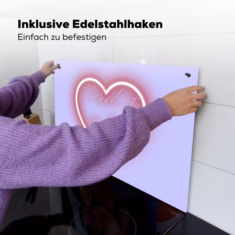 I liked it so it's mine - Neon hart - Paars Inductie beschemer met haakjes klein -ky-ophangen-de