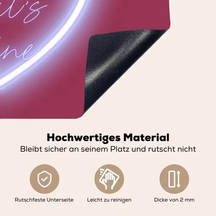 I liked it so it's mine - Neon hart - Roze Inductie beschemer met haakjes klein -ky-onderkant-de