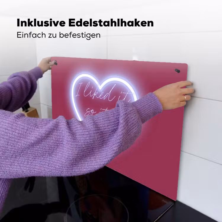 I liked it so it's mine - Neon hart - Roze Inductie beschemer met haakjes klein -ky-ophangen-de