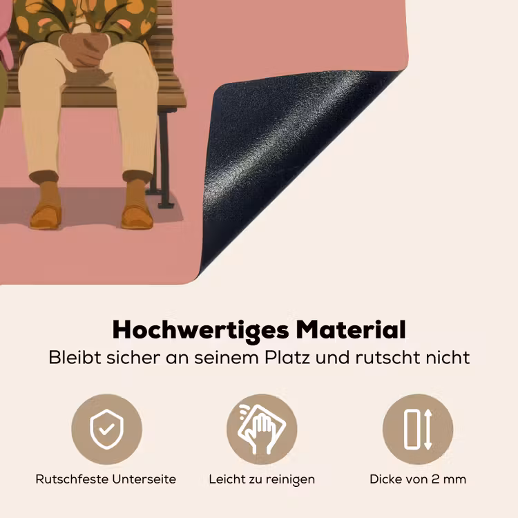 Illustratie - Bankje - Personen - Minimalistisch Inductie beschemer met haakjes klein -ky-onderkant-de