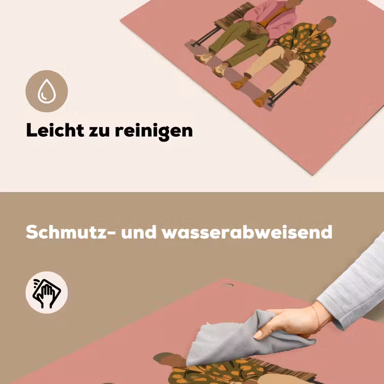 Illustratie - Bankje - Personen - Minimalistisch Inductie beschemer met haakjes klein -ky-schoon-de