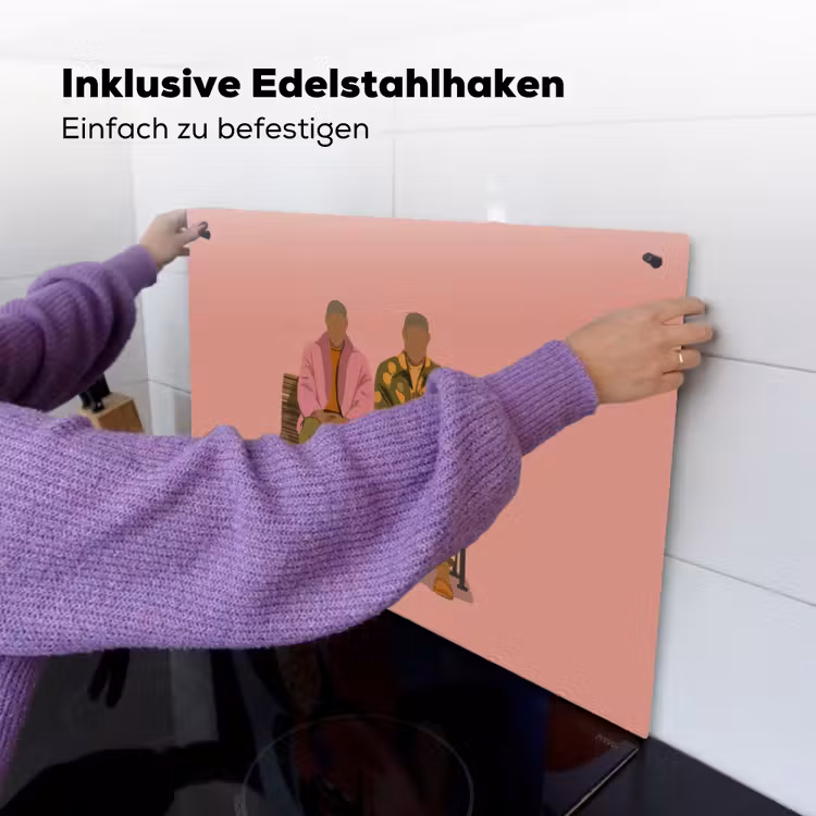 Illustratie - Bankje - Personen - Minimalistisch Inductie beschemer met haakjes klein -ky-ophangen-de