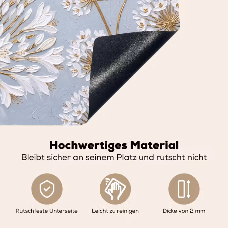Illustratie - Bloemen - Blauw Inductie beschemer met haakjes klein -ky-onderkant-de