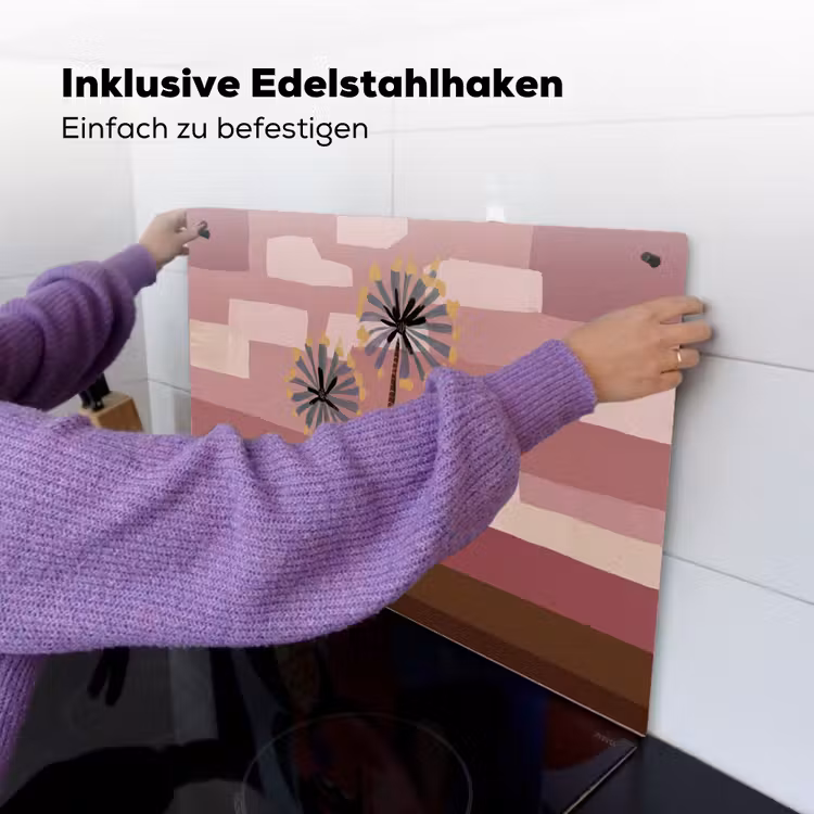 Illustratie - Bloemen - Vlakken - Abstract Inductie beschemer met haakjes klein -ky-ophangen-de