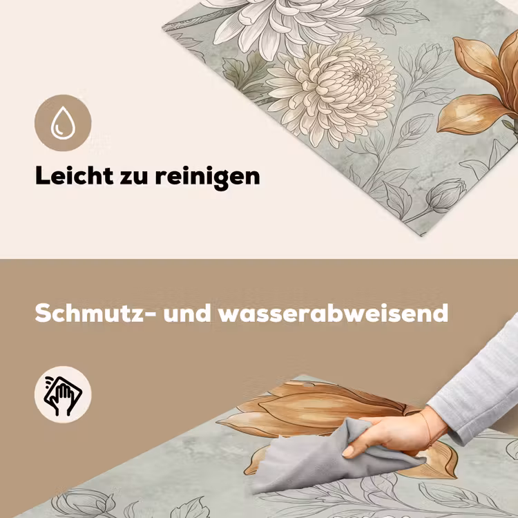 Illustratie - Bloemen - Groen Inductie beschemer met haakjes klein -ky-schoon-de