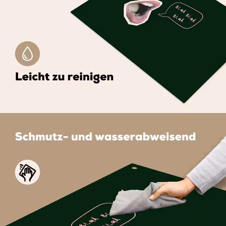 Illustratie - Mond - Donkergroen - Tekstwolkje Inductie beschemer met haakjes klein -ky-schoon-de