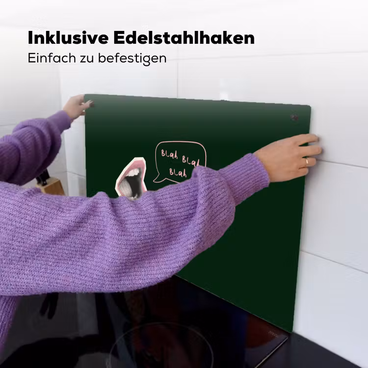 Illustratie - Mond - Donkergroen - Tekstwolkje Inductie beschemer met haakjes klein -ky-ophangen-de