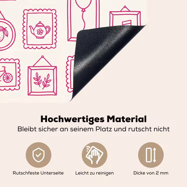 Illustratie - Collectie - Kunst - Minimalistisch - Roze Inductie beschemer met haakjes klein -ky-onderkant-de