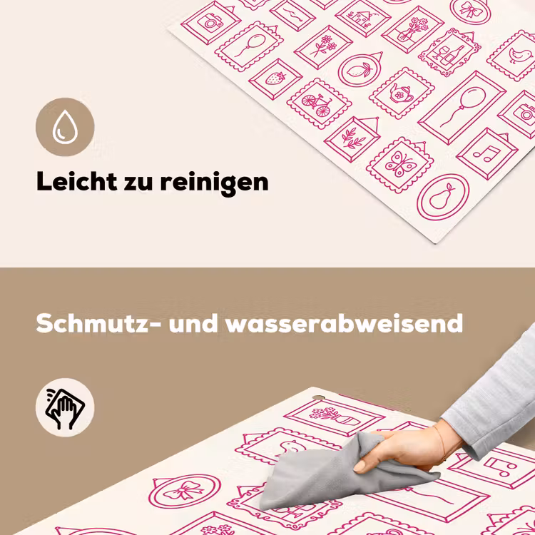 Illustratie - Collectie - Kunst - Minimalistisch - Roze Inductie beschemer met haakjes klein -ky-schoon-de