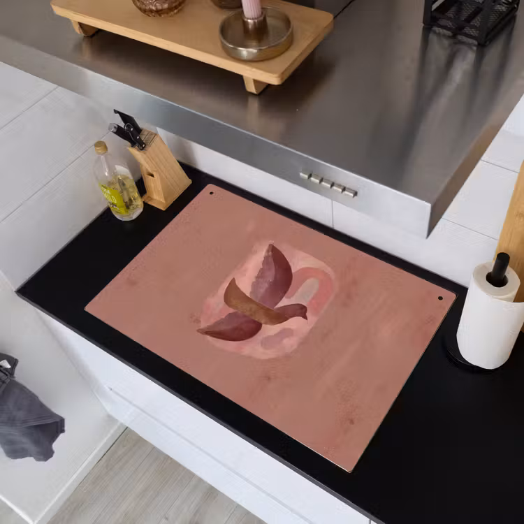 Illustratie - Vogels - Abstract - Roze Inductie beschemer met haakjes klein -sfeer1