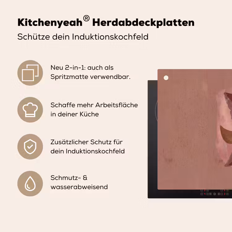 Illustratie - Vogels - Abstract - Roze Inductie beschemer met haakjes klein -ky-usp-de