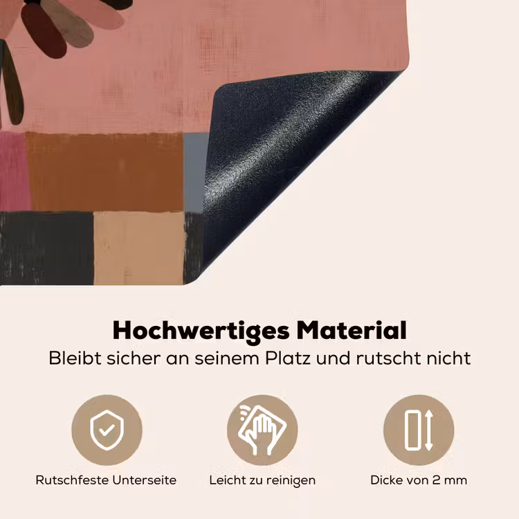 Illustratie - Vogel - Vlakken - Kleurrijk Inductie beschemer met haakjes klein -ky-onderkant-de