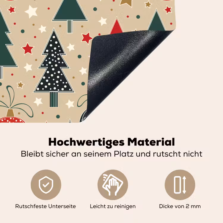 2-in-1 Herdabdeckplatte & Spritzschutz - Illustration - Weihnachten - Sterne — 4