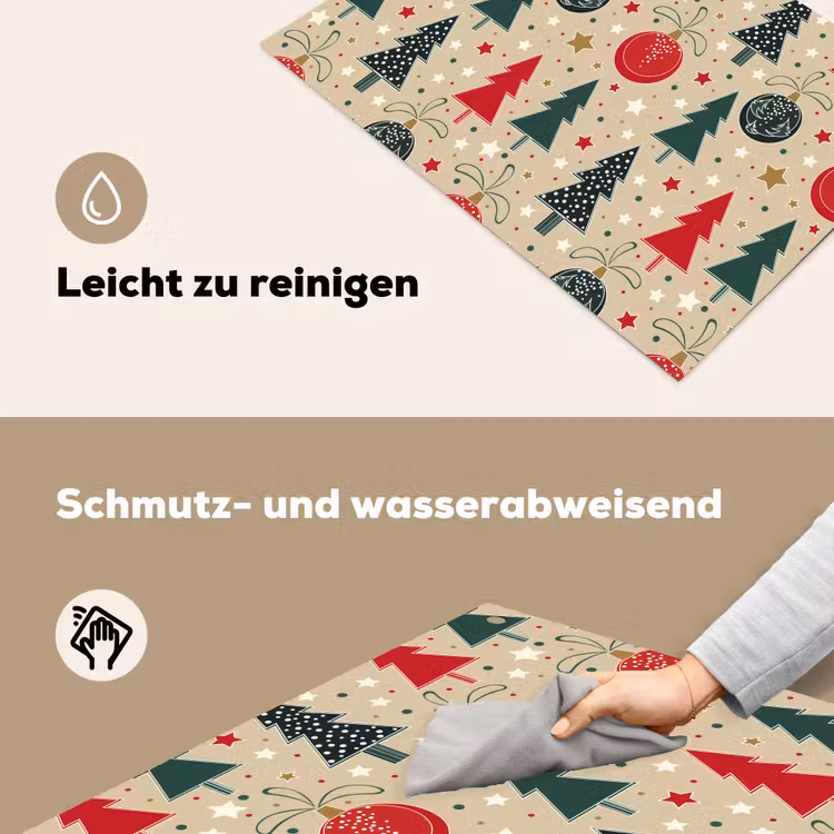 2-in-1 Herdabdeckplatte & Spritzschutz - Illustration - Weihnachten - Sterne — 5