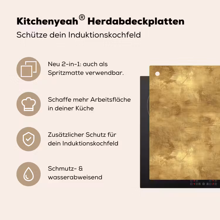 Industrieel - Textuur - Goud Inductie beschemer met haakjes klein 777 -ky-usp-de