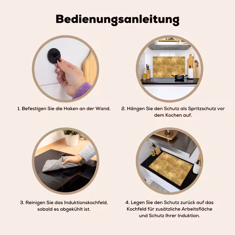 Industrieel - Textuur - Goud Inductie beschemer met haakjes klein 777 -ky-gebruik-de