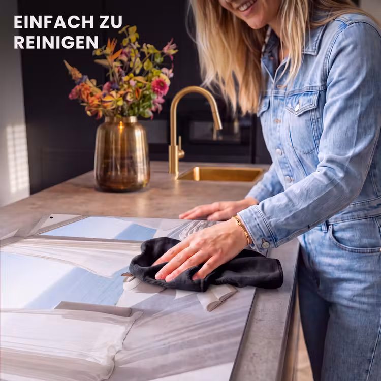 Interieur - Zeezicht - Modern - Rust - Beige Inductie beschemer met haakjes klein -ky-schoon-de