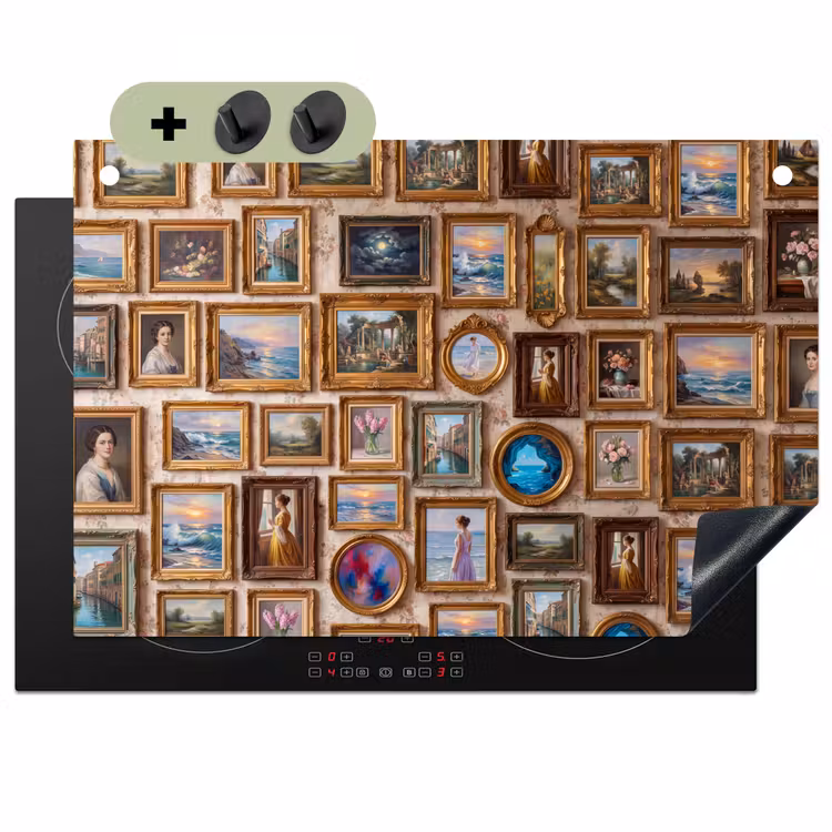 Interieur - Kunst - Collectie - Klassiek - Goud Inductie beschemer met haakjes klein -3d
