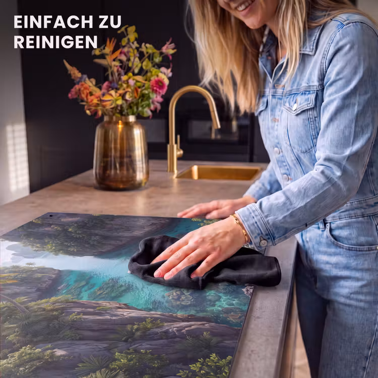 Eiland - Tropisch - Water - Palmbomen - Natuur Inductie beschemer met haakjes klein -ky-schoon-de