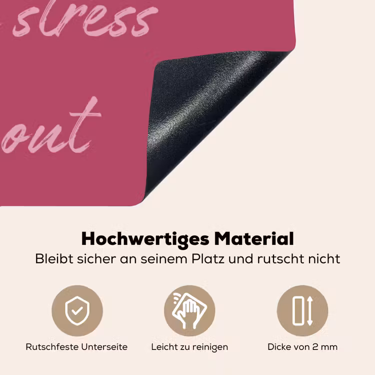 eat me out don't stress me out - Roze - Minimalistisch Inductie beschemer met haakjes klein -ky-onderkant-de