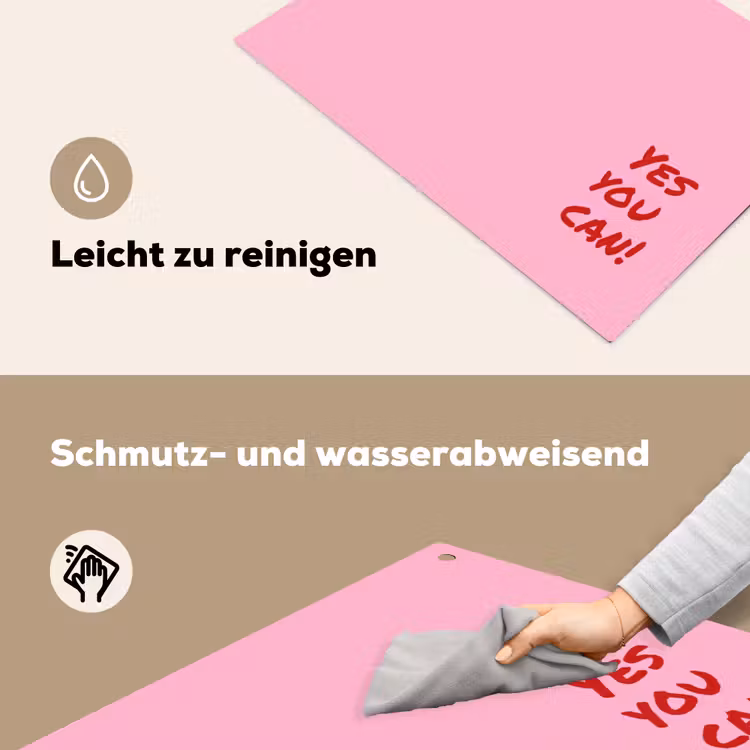 Yes you can do it - Rood - Roze Inductie beschemer met haakjes klein -ky-schoon-de