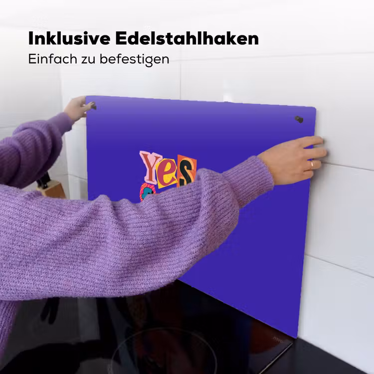Yes fun - Kleurrijk - Collage-stijl Inductie beschemer met haakjes klein -ky-ophangen-de