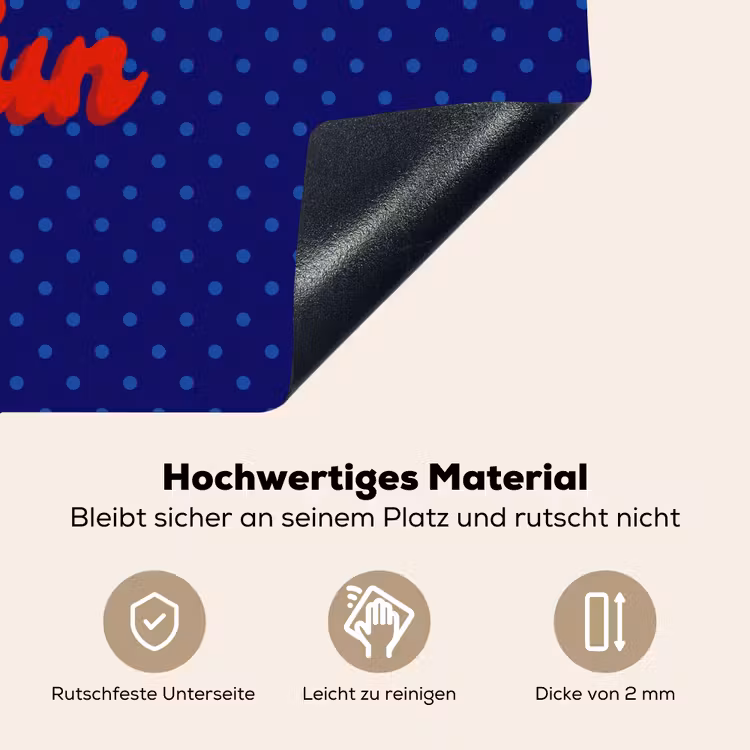 Yes fun - Rood - Blauw - Stippen Inductie beschemer met haakjes klein -ky-onderkant-de