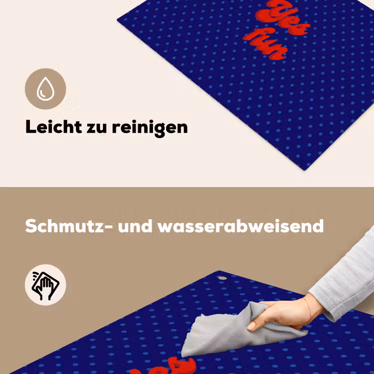 Yes fun - Rood - Blauw - Stippen Inductie beschemer met haakjes klein -ky-schoon-de